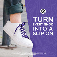 Purple Flat Elastic Stretch Shoe Laces