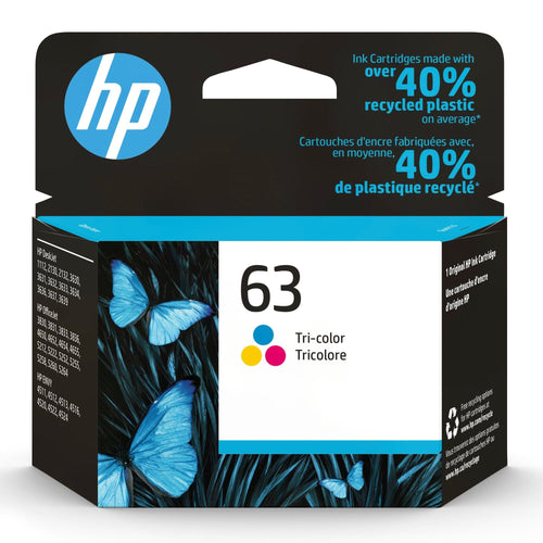 HP 63 Tri-Color Original Ink Cartridge (F6U61AN) EasyOptionXY LLC