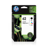 HP 62 Ink Cartridges - Black, Tri-color, 2 Cartridges (N9H64FN) EasyOptionXY LLC