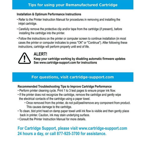 ONN INHPCL100014173 HP 64 Black and 64 Tri-Color Remanufactured Ink, 2 Cartridges EasyOptionXY LLC