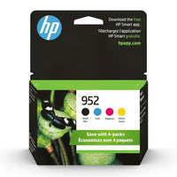 HP 952 Ink Cartridges - Black, Cyan, Magenta, Yellow, 4 Cartridges (X4E07AN) EasyOptionXY LLC