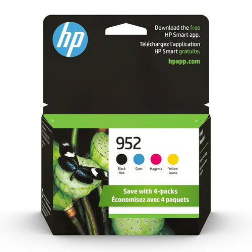 HP 952 Ink Cartridges - Black, Cyan, Magenta, Yellow, 4 Cartridges (X4E07AN) EasyOptionXY LLC