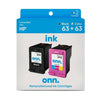 onn. Remanufactured HP 63 Black & Tri-Color Inkjet Cartridges 2-Pack EasyOptionXY LLC