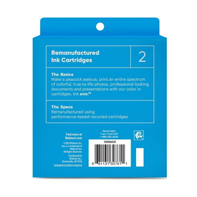 onn. Remanufactured HP 63 Black & Tri-Color Inkjet Cartridges 2-Pack EasyOptionXY LLC