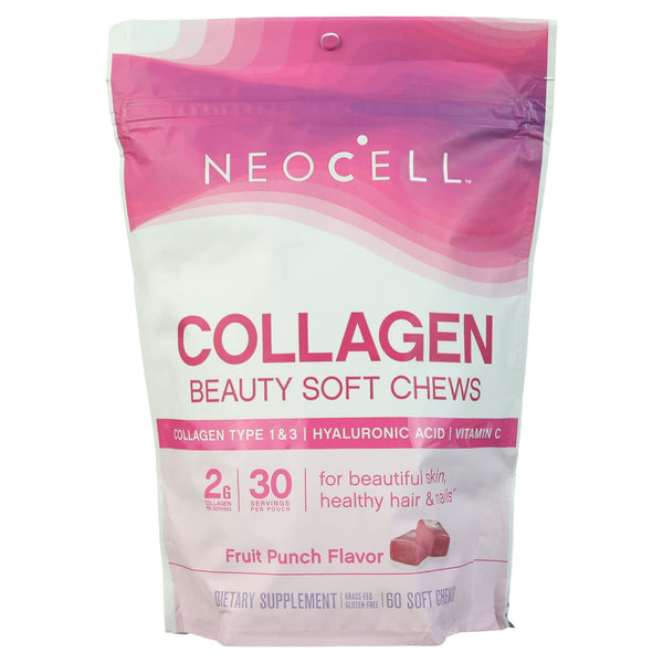 NeoCell Collagen Supplement Soft Chews Fruit Punch, 60ct EasyOptionXY LLC