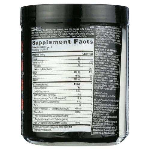 Beyond Raw? LIT? AF Pre-Workout Powder, Sweet & Tart, 9.78 oz EasyOptionXY LLC