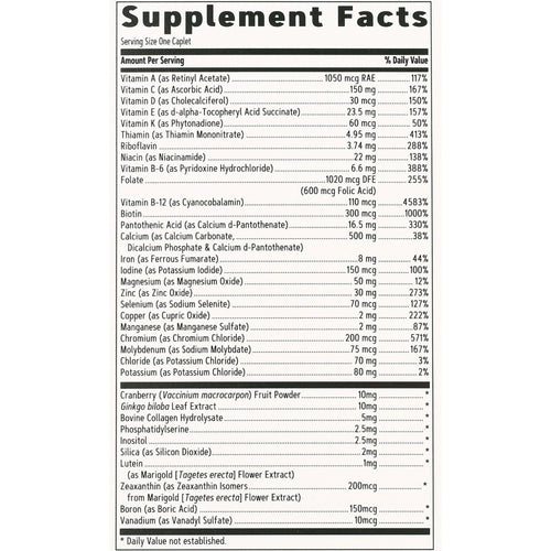 GNC Women's 50-Plus One Daily Multivitamin, 60 Tablets, Multivitamin and Multimineral Support for Women 50+ EasyOptionXY LLC