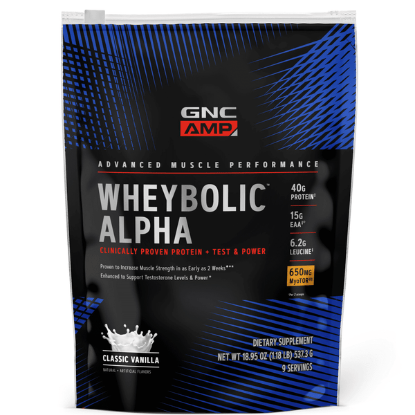 GNC AMP? Wheybolic? Alpha Protein Powder, Classic Vanilla, 1.18 lb, 40g Whey Protein EasyOptionXY LLC