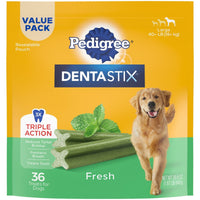 PEDIGREE DENTASTIX Fresh Flavor Dental Bone Treats for Large Dogs, 1.94 lb. Value Pack (36 Treats) EasyOptionXY LLC
