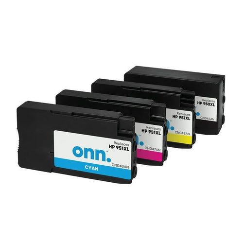 onn. Remanufactured HP 950XL/951XL High Yield Black, Cyan, Magenta, Yellow Inkjet Cartridges 4-Pack EasyOptionXY LLC