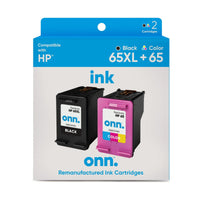 ONN HP 65XL/65 High Yield Black & Tri-Color Inkjet Cartridges 2-Pack EasyOptionXY LLC