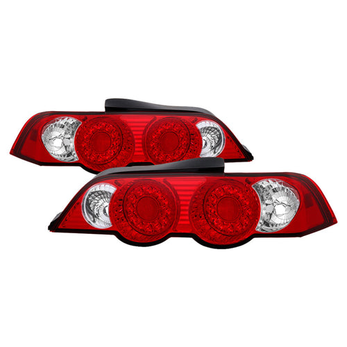 Spyder Acura RSX 02-04 LED Tail Lights Red Clear ALT-YD-ARSX02-LED-RC OffRoadUSA.com