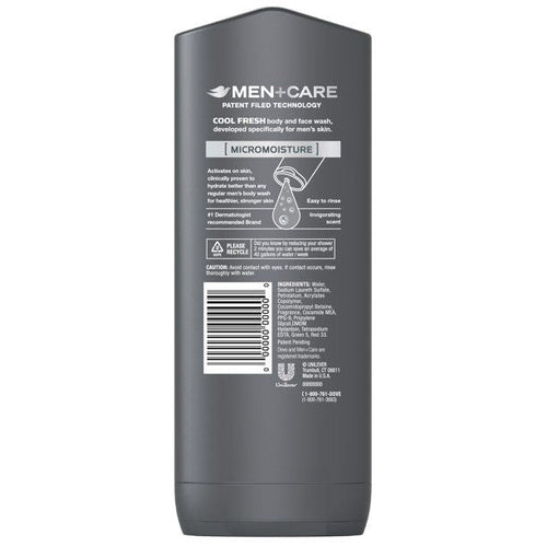 Dove Men+Care Body Wash Cool Fresh 18 oz EasyOptionXY LLC