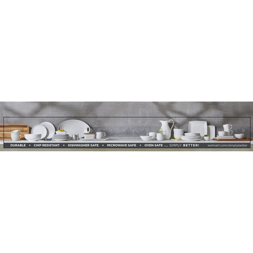 Better Homes & Gardens White Porcelain Tray with Handles EasyOptionXY LLC