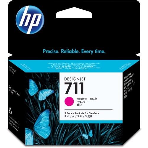 HP 711 29-mL Magenta DesignJet Ink Cartridges, 3-Pack (CZ135A) EasyOptionXY LLC