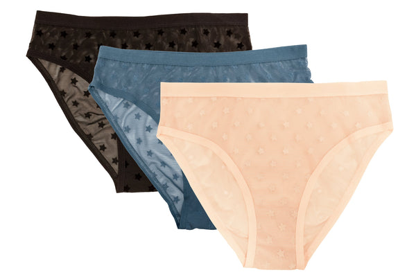 High Waist Mesh Bikini 3 Pack Love Libby Panties