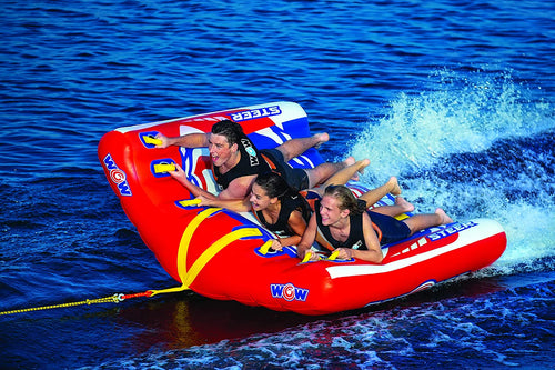 WOW Sports Power Steer 3 Person 3P Steerable Deck Tube (22-WTO-3975) Jupiter Gear