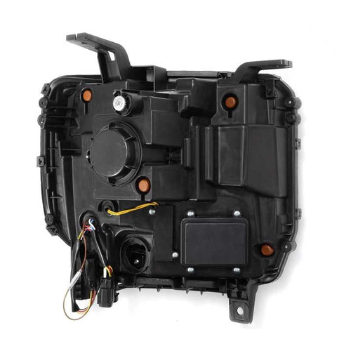 AlphaRex 14-18 GMC Sierra LUXX-Series LED Projector Headlights Black OffRoadUSA.com