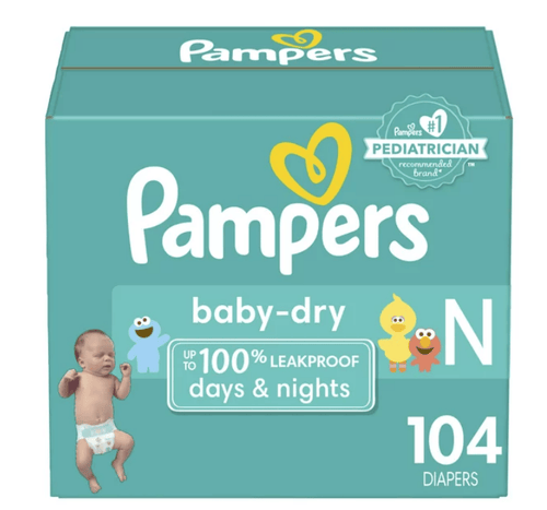 Pampers Baby-Dry Diapers Size Newborn, 104 Count EasyOptionXY LLC
