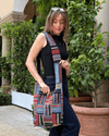 Kathmandu Collection Patchwork Striped Hobo Bag Jupiter Gear