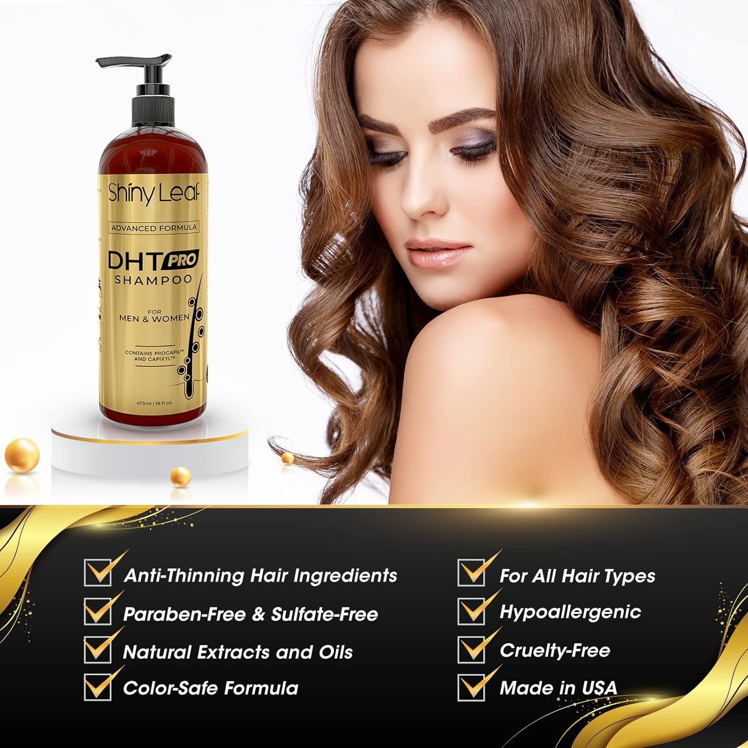 Shiny Leaf Bariatric Multivitamin with Iron With DHT Pro Shampoo