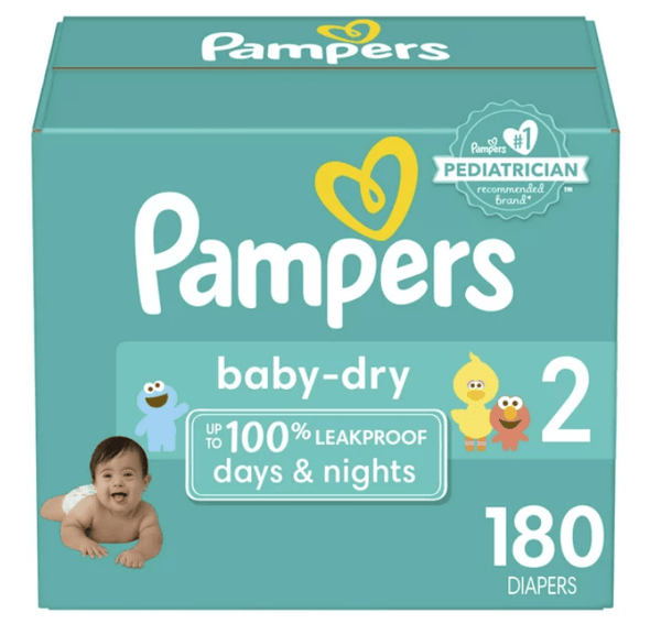 Pampers Baby-Dry Diapers Size 2, 180 Count EasyOptionXY LLC