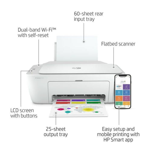 HP DeskJet 2752 Wireless All-in-One Color Inkjet Printer - Instant Ink Ready EasyOptionXY LLC