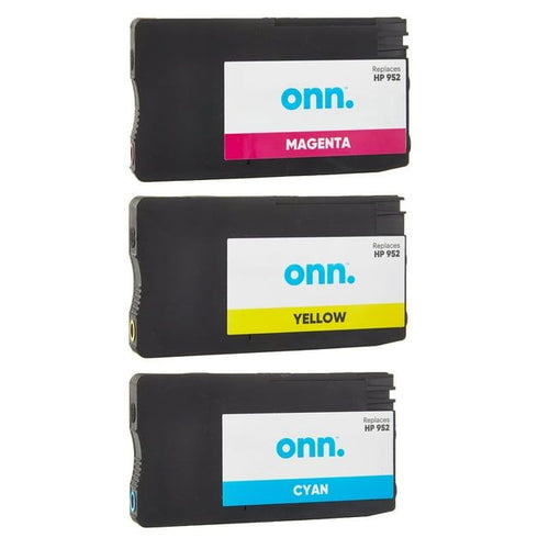 onn. Remanufactured 952 HP Standard Yield Ink Cartridges, Color, 3 Count EasyOptionXY LLC