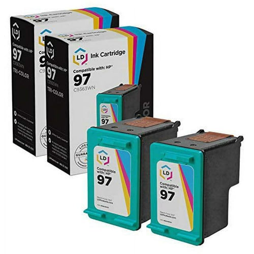 LD Remanufactured Replacement for HP 97 / C9363WN Color Ink Cartridge 2-Pack for DesignJet and PhotoSmart models EasyOptionXY LLC