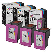 LD Remanufactured Replacement for HP 65XL / N9K03AN High Yield Color Ink Cartridge 3-Pack for DeskJet 2622, 2624, 2632, 2634, 2635, 2652, 2655, 3722, 3730, 3732 & ENVY 5010, 5020, 5032, 5052, 5055 EasyOptionXY LLC