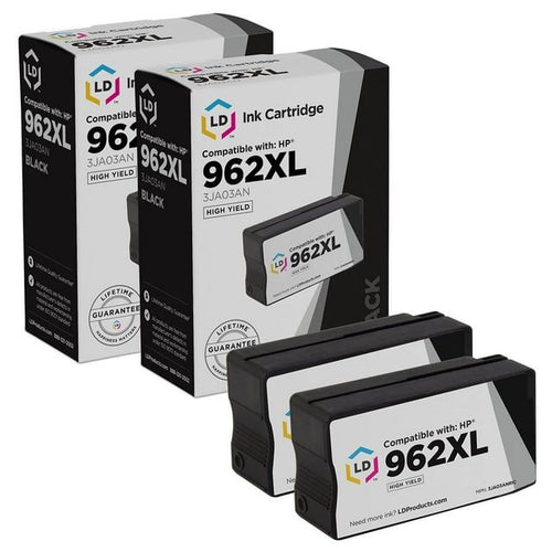 LD Products Remanufactured Replacement for HP 962XL/3JA03AN High Yield Black Ink Cartridges, Pack of 2 EasyOptionXY LLC