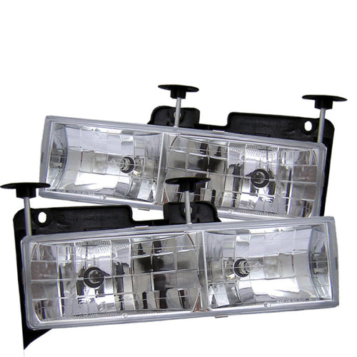 Spyder Chevy C/K Series 1500/2500 88-99/Chevy Tahoe 95-99Crystal Glass Headlights Chrm HD-YD-CCK88-C OffRoadUSA.com
