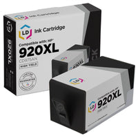 Compatible HP 920XL Set of 4 Inkjet Cartridges: 1 Black CD975AN, Cyan CD972AN, Magenta CD973AN, and Yellow CD974AN with INK INDICATOR CHIPS EasyOptionXY LLC