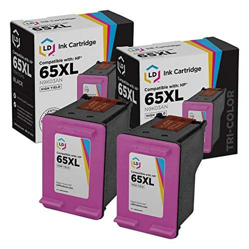 LD Remanufactured Replacement for HP 65XL / N9K03AN High Yield Color Ink Cartridge 2-Pack for DeskJet 2622, 2624, 2632, 2634, 2635, 2652, 2655, 3722, 3730, 3732 & ENVY 5010, 5020, 5032, 5052, 5055 EasyOptionXY LLC