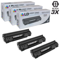 Compatible Replacements for HP CB435A 35A Set of 3 Black Laser Toner Cartridges Printer LaserJet P1002 P1005 P1006 P1007 EasyOptionXY LLC