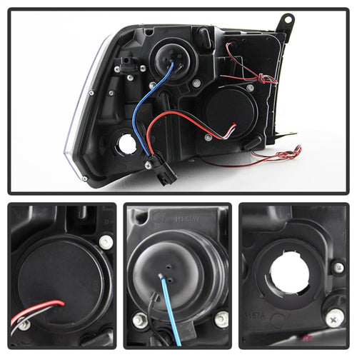 Spyder Dodge Ram 1500 09-14 10-14 Projector Headlights Halogen- LED Halo LED - Chrm PRO-YD-DR09-HL-C OffRoadUSA.com