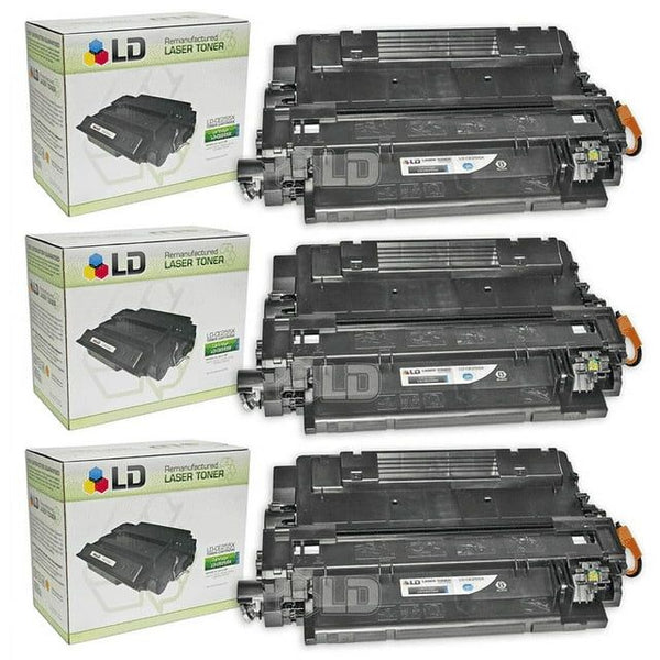 LD Compatible HP 55X CE255X High Yield Black Toner Cartridge 3-Pack for LaserJet Enterprise 500 MFP M525dn, 500 MFP M525f, flow MFP M525c, M521dn MFP, MFP M521dw, P3015dn, P3015n, P3015x EasyOptionXY LLC
