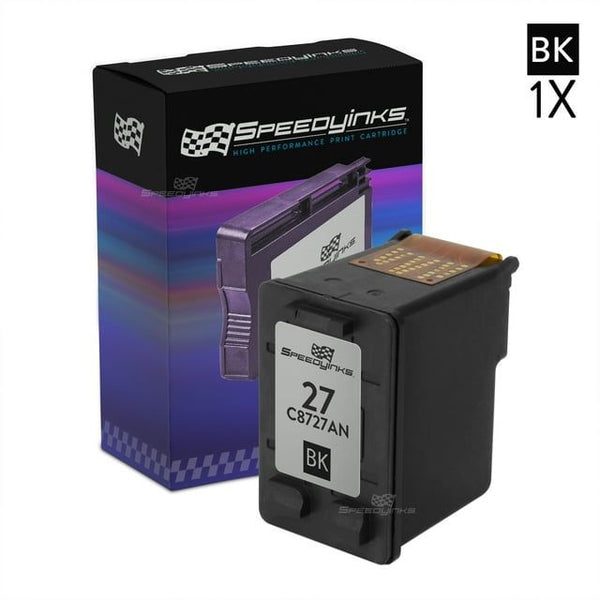 Speedy Remanufactured Replacement for HP 27 / C8727AN Black Cartridge for DeskJet 3650, 3840, 3845, 3847, 5655 OfficeJet 5605z, 5608, J5508, J5520 & PSC 1311, 1315, 2100, 2108, 2150 EasyOptionXY LLC