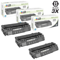 Hewlett Packard HP 1320 Set of 3 HY Black 49X / Q5949X Laser Toner Cartridges by LD Products EasyOptionXY LLC