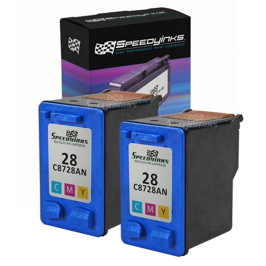 Speedy Remanufactured Cartridge Replacement for HP 28 (Tri-color, 2-Pack) EasyOptionXY LLC