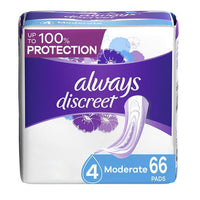 Always Discreet Incontinence Pads for Women; Moderate 66 Count EasyOptionXY LLC