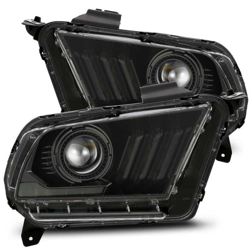 AlphaRex 10-12 Ford Mustang LUXX-Series LED Projector Headlights Alpha-Black OffRoadUSA.com