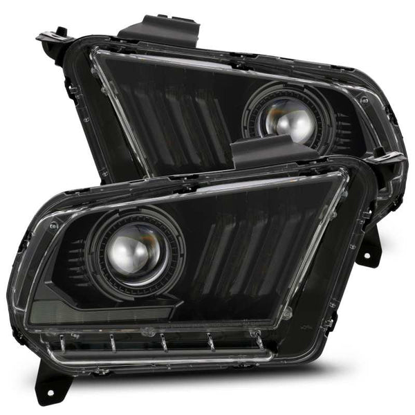 AlphaRex 10-12 Ford Mustang LUXX-Series LED Projector Headlights Alpha-Black OffRoadUSA.com