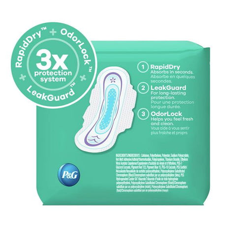 Always Ultra Thin Daytime Pads with Wings; Size 1 Regular Unscented 46 Ct EasyOptionXY LLC
