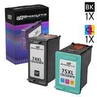 Speedy - 2PK Remanufactured replacement for HP 74XL CB336WN & HP 75XL CB338WN: 1 Black & 1 Color EasyOptionXY LLC