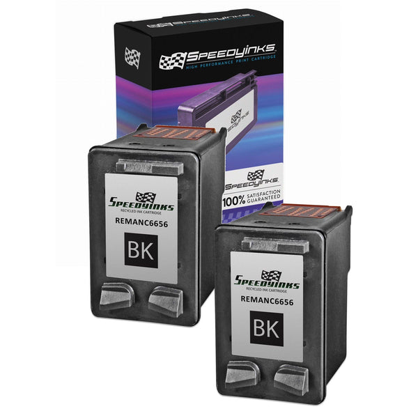 Speedy Remanufactured Cartridge Replacement for HP 56 (Black, 2-Pack) EasyOptionXY LLC