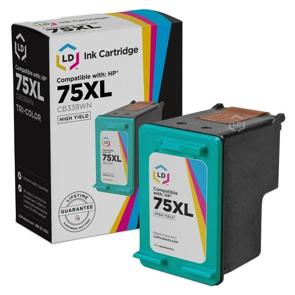Remanufactured Replacement Cartridge for CB338WN HP 75XL / 75 HY Tri-Color for PhotoSmart C4294, C4410, C4273, C5225, C4380 C5275, C4480, OfficeJet J5790, J5738 & DeskJet D4260 EasyOptionXY LLC
