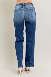 Judy Blue Full Size High Waist 90's Straight Leg Jeans HTO Apparel