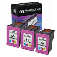 SpeedyInks Remanufactured Cartridge Replacement for HP 60,CC643WN (Tri-Color, 3-Pack) EasyOptionXY LLC