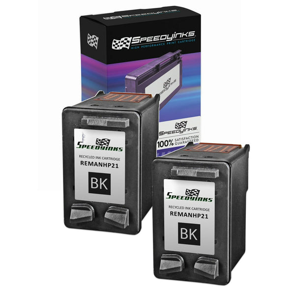 Speedy Remanufactured Replacements for HP 21 / C9351AN Black Cartridges (2-Pack) for DeskJet 3920, D1330, D1341, D1420, F2120, F2238, F4190 EasyOptionXY LLC